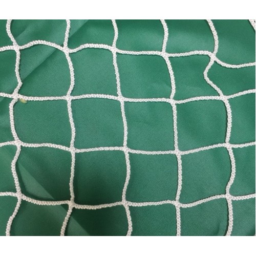 Сетка для хоккейных ворот Д=2,6 мм, яч 40x40мм, белый/зеленый (1,22x1,83x0,5x1,15м), безузловая (2 шт)