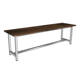 Лавка одинарная стандартная на металлокаркасе JAGUAR-SPORT 45х40х150 см