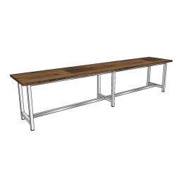 Лавка одинарная стандартная на металлокаркасе JAGUAR-SPORT 45х40х200 см