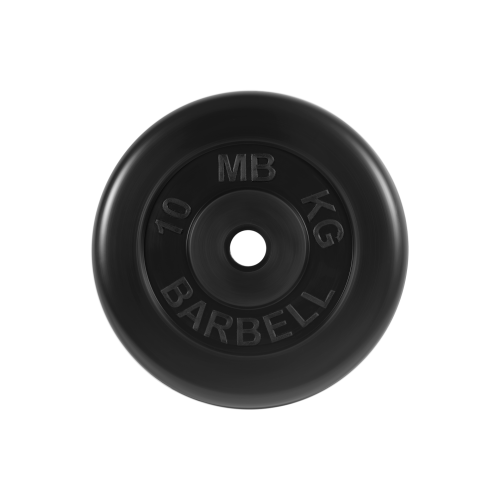 Диск обрезиненный "Стандарт" МВ Barbell 10 кг, чёрный, 31 мм