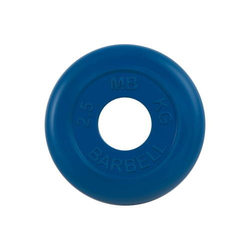 Диск обрезиненный "Стандарт" МВ Barbell 2.5 кг, синий, 51 мм
