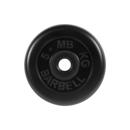 Диск обрезиненный "Стандарт" МВ Barbell 5 кг, чёрный, 31 мм
