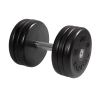 Гантель "Классик" МВ Barbell 31 кг с невращающейся хромированной ручкой, чёрная