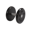 Гантель "Классик" МВ Barbell 12 кг с невращающейся хромированной ручкой, чёрная