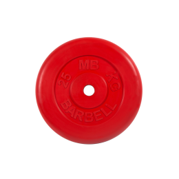 Диск обрезиненный "Стандарт" МВ Barbell 25 кг, красный, 26 мм