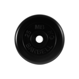 Диск обрезиненный "Стандарт" МВ Barbell 25 кг, чёрный, 51 мм