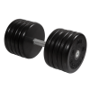 Гантель "Классик" МВ Barbell 51 кг с вращающейся хромированной ручкой, чёрная