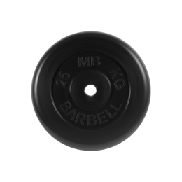 Диск обрезиненный "Стандарт" МВ Barbell 25 кг, чёрный, 26 мм