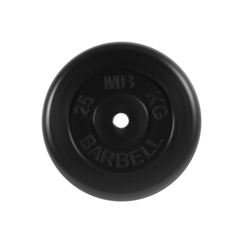 Диск обрезиненный "Стандарт" МВ Barbell 25 кг, чёрный, 31 мм