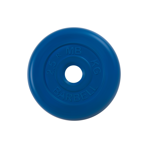 Диск обрезиненный "Стандарт" МВ Barbell 2.5 кг, синий, 31 мм