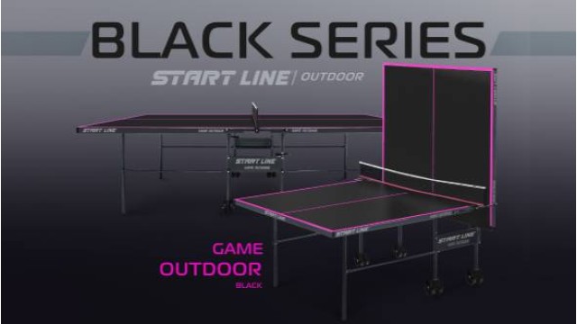 Теннисный стол Game Всепогодный с сеткой Black